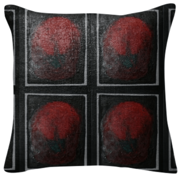 4 Block Red Pillow Cushion