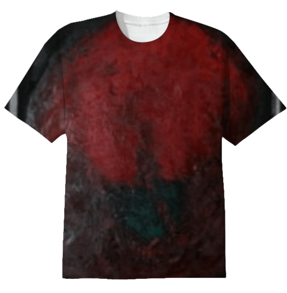 Artwork by Lisa Shaw Red T-shirt