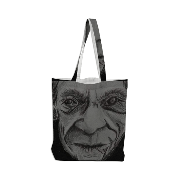 Black and White Face Tote Bag